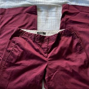 Wide Leg Pants Maroon/Deep Wine colored